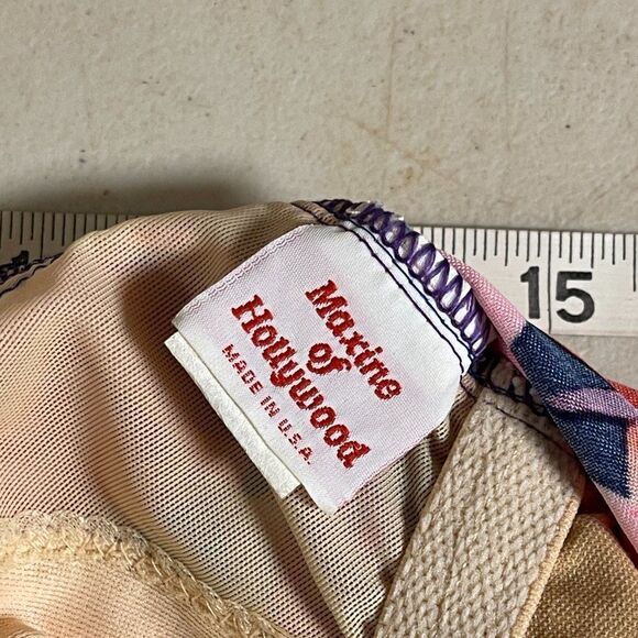 Vintage Maxine of Hollywood One Piece Tropical Resort Swimsuit 12 - Picture 7 of 9